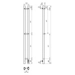 Полотенцесушитель электрический APEXTERMO Sirius 110x10 подключение справа скрытое подключение справа матовый белый I-образный стальной SR10111WM