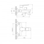 Смеситель для ванны D-Lin хром D130370 Смеситель для ванны D-Lin хром D130370
