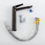 Смеситель для раковины Cezares Liner оружейная сталь LINER-LC-GM-W0