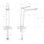 Смеситель для раковины Cezares Liner оружейная сталь LINER-LC-GM-W0
