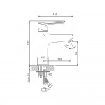 Смеситель для раковины D-Lin хром D110370 Смеситель для раковины D-Lin хром D110370