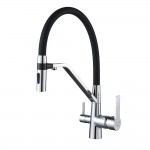 Смеситель для кухни Shevanik хром/черный S278