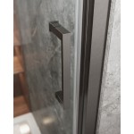 Душевая дверь в нишу Cezares Molveno 90х195 раздвижная прозрачное стекло профиль оружейная сталь MOLVENO-BF-3-90-C-GM-IV