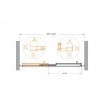 Душевая дверь в нишу Cezares Molveno 90х195 раздвижная прозрачное стекло профиль оружейная сталь MOLVENO-BF-3-90-C-GM-IV