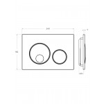 Кнопка смыва для унитаза Cezares Relax пластик оружейная сталь RELAX-BTN-GM