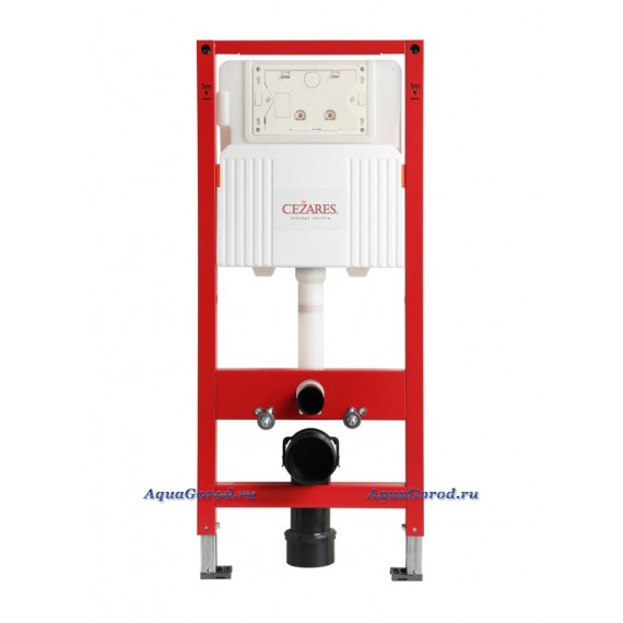 Инсталляция для унитаза Cezares крепление к полу и стене с регулировкой по высоте и шумоизоляцией CZR-101-M