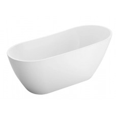 Акриловая ванна BelBagno BB704 170x80 см, отдельностоящая, белая, овальная, на ножках, со сливом-переливом, с донным клапаном