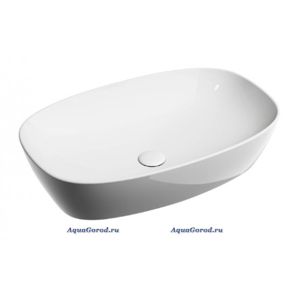 Накладная раковина-чаша Ceramicanova Element CN6049 60 глянцевая белая, прямоугольная