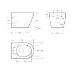 Унитаз подвесной Cezares Stylus CZR-6601-TH-TOR/SC
