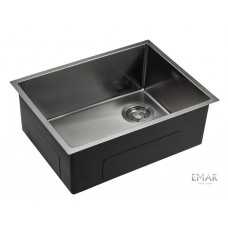 Мойка кухонная Emar EMB-540(UN) PVD Dark стальная встраиваемая под столешницу, графит