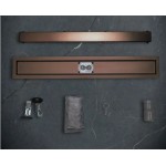 Душевой трап ALTROBAGNO Ливелло (Livello) 071240 BC 80 см, решетка матовая медь, с сифоном, под плитку ALTROBAGNOLivello071240BC 