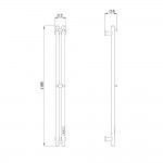 Полотенцесушитель электрический RAGLO R350.11.33 настенный сенсорный узкий с терморегулятором, матовая медь