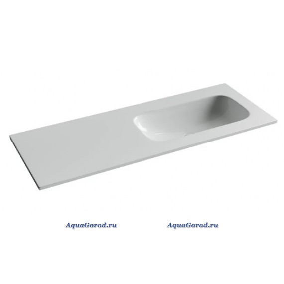 Раковина накладная Ceramicanova Grace, чаша справа, без отв под смеситель, 1210x457x137, белый, CN7021wx
