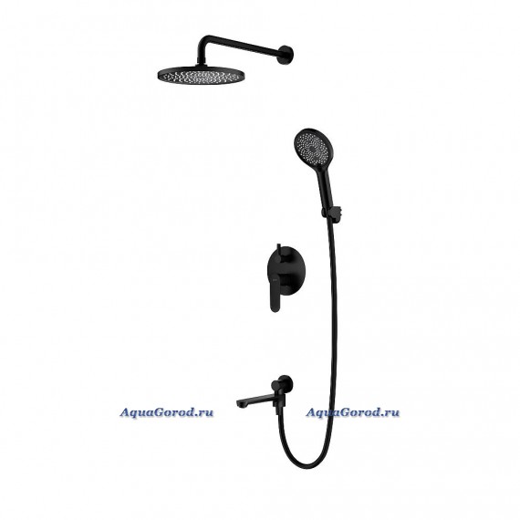 Душевая система Splenka S222.27.06, черная, встраиваемая