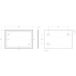 Зеркало BelBagno Kraft 120x80 с подсветкой, черное SPC-KRAFT-1200-800-SENS-NERO