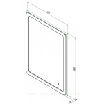 Зеркало Aquanet Ирис 60 с подсветкой LED белый 00316650 Зеркало Aquanet Ирис 60 с подсветкой LED белый 00316650