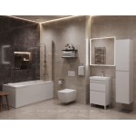 Тумба под умывальник Aquanet Слим 60 напольная белый сатин 00346042