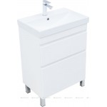 Тумба под умывальник Aquanet Слим 60 напольная белый сатин 00346042