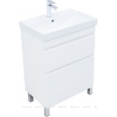 Тумба под умывальник Aquanet Слим 60 напольная белый сатин 00346042