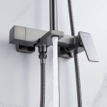 Душевая стойка Shevanik вороненая сталь матовый S8936T