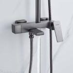 Душевая стойка Shevanik вороненая сталь матовый S8936T