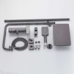 Душевая стойка Shevanik вороненая сталь матовый S8936T