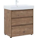 Тумба под умывальник Aquanet Nova Lite 75 напольная 3 ящика дуб рустикальный 00302474