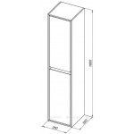 Шкаф-пенал Aquanet Милан 35 дуб рустикальный 00336388