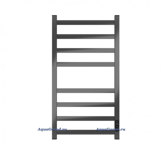 Полотенцесушитель электрический APEXTERMO Terra 80x45 скрытое подключение справа оружейная сталь TR00184GN