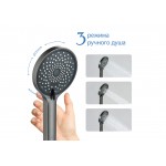 Ручной душ 3jet AQUATEK ЛУГАНО оружейная сталь AQ2201BGM 