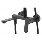 Душевая система Azario Alanti с квадратным тропическим душем черный матовый AZ-K2332-1B Душевая система Azario Alanti с квадратным тропическим душем черный матовый AZ-K2332-1B