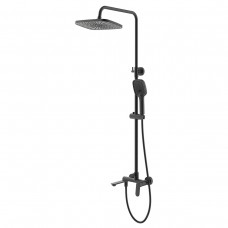 Душевая система Azario Alanti с квадратным тропическим душем черный матовый AZ-K2332-1B Душевая система Azario Alanti с квадратным тропическим душем черный матовый AZ-K2332-1B