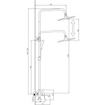Душевая система Azario Alanti с квадратным тропическим душем сатин AZ-K2332-1BN Душевая система Azario Alanti с квадратным тропическим душем сатин AZ-K2332-1BN