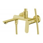 Душевая система Azario Alanti с квадратным тропическим душем золото матовое AZ-K2332-1MG Душевая система Azario Alanti с квадратным тропическим душем золото матовое AZ-K2332-1MG