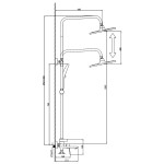 Душевая система Azario Alanti с круглым тропическим душем черный матовый AZ-K2332B Душевая система Azario Alanti с круглым тропическим душем черный матовый AZ-K2332B