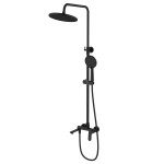 Душевая система Azario Alanti с круглым тропическим душем черный матовый AZ-K2332B Душевая система Azario Alanti с круглым тропическим душем черный матовый AZ-K2332B