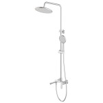 Душевая система Azario Alanti с круглым тропическим душем сатин AZ-K2332BN