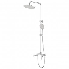 Душевая система Azario Alanti с круглым тропическим душем сатин AZ-K2332BN Душевая система Azario Alanti с круглым тропическим душем сатин AZ-K2332BN