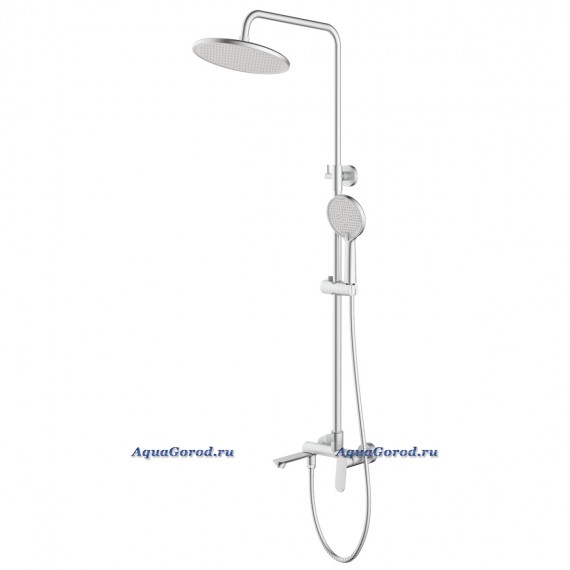 Душевая система Azario Alanti с круглым тропическим душем сатин AZ-K2332BN