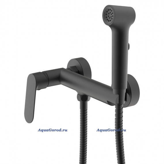 Гигиенический душ Azario Alanti со смесителем однорычажный шланг 150 черный матовый AZ-K2532B Гигиенический душ Azario Alanti со смесителем однорычажный шланг 150 черный матовый AZ-K2532B