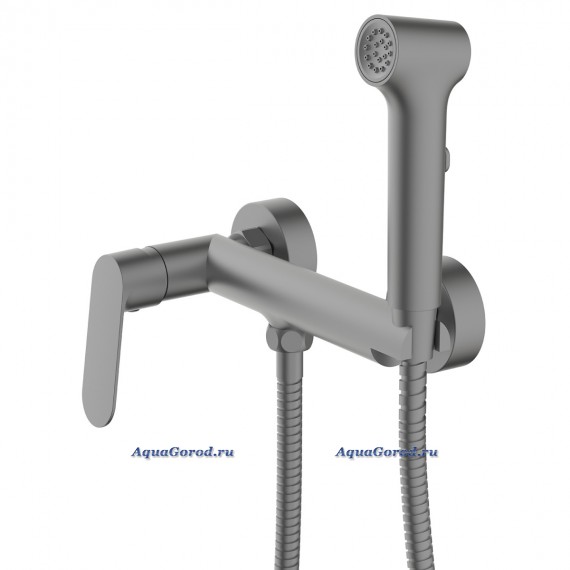 Гигиенический душ Azario Alanti со смесителем однорычажный шланг 150 графит AZ-K2532GR Гигиенический душ Azario Alanti со смесителем однорычажный шланг 150 графит AZ-K2532GR