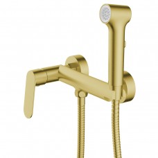 Гигиенический душ Azario Alanti со смесителем однорычажный шланг 150 золото матовое AZ-K2532MG Гигиенический душ Azario Alanti со смесителем однорычажный шланг 150 золото матовое AZ-K2532MG
