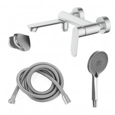 Cмеситель для ванны Azario Alanti с ручным душем керамический картридж сатин AZ-K3032BN