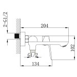 Cмеситель для ванны Azario Alanti с ручным душем керамический картридж сатин AZ-K3032BN Cмеситель для ванны Azario Alanti с ручным душем керамический картридж сатин AZ-K3032BN
