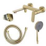 Cмеситель для ванны Azario Alanti с ручным душем золото матовое AZ-K3032MG Cмеситель для ванны Azario Alanti с ручным душем золото матовое AZ-K3032MG