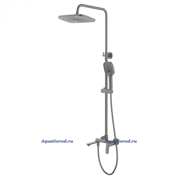 Душевая система AДушевая система Azario Alanti с квадратным тропическим душем графит AZ-K2332-1GR