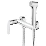 Гигиенический душ Azario Alanti с однорычажным смесителем шланг 150 см хром AZ-K2532