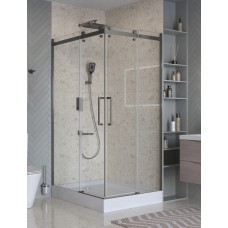 Душевой уголок BelBagno MARINO 120х90 раздвижной прозрачное стекло профиль матовая сталь MARINO-2-AH-2-120/90-C-GM