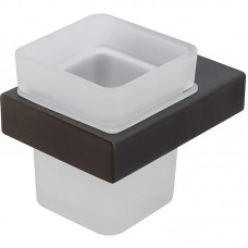 Стакан для ванной Cezares Slider TUMS-GM настенный стекло вороненая сталь SLIDER-TUMS-GM