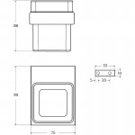Стакан для ванной Cezares Slider TUMS-GM настенный стекло вороненая сталь SLIDER-TUMS-GM Стакан для ванной Cezares Slider TUMS-GM настенный стекло вороненая сталь SLIDER-TUMS-GM